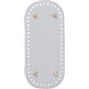 PATIKIL Fondo per Borse Pelle Pu 8.7x3.9 Pollici, Base Ovale Tappetino Fondo per Borsa Uncinetto con Fori e Chiodi, per Borse Fai da Te, Borse a Tracolla, Borsette, Argento