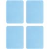 QUARKZMAN 4Pcs Toppe in Ferro per Riparazione Abbigliamento, Toppe di Riparazione in Cotone per Vestiti Pantaloni Borse, 5x4 Pollici Azzurro Chiaro