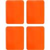 QUARKZMAN 4Pcs Toppe in Ferro per Riparazione Abbigliamento, Toppe per Riparazione Tessuti in Cotone per Vestiti Pantaloni Borse, 5x4 Pollici Arancione Rosso