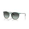 Ray-Ban RB2204 1394GK - Occhiali da Sole Unisex in Acetato Verde Trasparente con Lenti Grigio Sfumato
