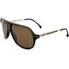 Carrera Classico Carrera Safari65/N 2M2/YL Black Gold Occhiali da Sole Iconici con Montatura Nera