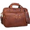 STILORD Explorer Borsa Insegnante in Pelle Uomo Donna - Grande Cartella Vintage in Vera Pelle con Tracolla, Divisori & Scomparto PC - Borsa da Lavoro Colore:cognac-marrone