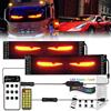 Kocusu Occhi LED per Camion,2 occhi Devil Eyes Light, LED per Auto con Telecomando,Programmabile,Personalizzabile per Occhi Diavolo,Camion Devil Eyes per Auto,Testo(10 * 35CM)