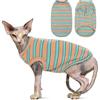 OUOBOB Sphynx Gatti Vestiti Camicie Traspiranti Senza Peli Gatti Gattino T-shirt Senza Maniche Maglioni Gatti Vestiti Estivi Pet per Sphynx Cornish Rex Devon Rex