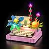YEABRICKS Kit Luci a LED per-31169 Creator 3-in-1 Macchina da scrivere con fiori Modello da Costruire (esclusi i kit di costruzione)