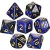 Kasyat Set di 7 Pezzi Dadi Poliedrici con Sacchetto Nero Set di DND Dadi per Dungeons and Dragons per Giochi di Ruolo per Giochi di Società Pathfinder RPG