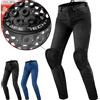 Shima Metro Pantaloni Moto Donna con Protezioni Airforce Protettori per Ginocchia Jeans Motos Abbigliamento Armatura Protezione Estivi Urbano Pantalone Invernale Protective (Donne, Nero, 30/30)
