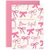 Central 23 Biglietto di auguri di compleanno con fiocco rosa, per ragazze e signore, con scritta Hope Your Birthday is Bow-tiful, grazioso biglietto di auguri per donne, sorelle, nipoti, figlie e amici, bel