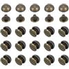 100 Borchie A Fungo Per Pelle - 7 Mm, Metallo Bronzo, Rivetti A Cupola Per Cinture E Borse