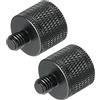 PATIKIL Microfono Supporto Adattatore M6 Maschio a M8 Femmina Fotocamera Vite Filetto Adattatore per Microfono Treppiede Stand Nero 2pz
