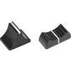QUARKZMAN Potenziometro A Scorrimento Lineare Cappuccio Push-Pull Manopola Piatta Inserimento Plastico Albero 4x1.6mm, 4x1.2mm Nero 10Set