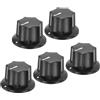 QUARKZMAN Manopole per Potenziometro in Bakelite 24x15mm, Tappo per Controllo del Volume per Chitarra Basso, Foro da 6mm con 5 Pezzi di Vite di Fissaggio, Nero, Set da 5 Pezzi