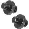 PATIKIL 2pz Microfono Supporto M8 Maschio a 3/8 Maschio Filetto Nero | Treppiede Vite Adattatore Doppi Lati, per Microfono Treppiede Stand, Fotocamera Vite, Adattatore