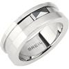 Breil Collezione CERAMIC BRICK, Anello Uomo in Acciaio, Ceramica, Gioiello idee regalo uomo