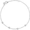 Breil, Collezione Moonlight, Bracciale Donna in Acciaio Lucido, con 4 Inserti in Cristallo, Chiusura Regolabile, Lunghezza fino a 21 cm, Idea Regalo Donna
