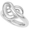 Breil, Collezione B&Me, Anello Donna Knot Love, in Acciaio Lucido, con Design Minimal, Ricercato e Simbolico a Forma di Cuore, Idea Regalo Donna, Misura 10
