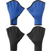 PATIKIL Guanti da Nuoto, 2 Coppie Guanti Nuoto Palmati Fitness Acquatico Resistenza all'Acqua Palette da Nuoto per Uomo Donna Acquagym, XL, Blu Scuro/Nero
