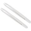 QUARKZMAN 93302 Plastica Pinzette x 2pz Antistatico Obliquo Punta per Elettronica Riparazione, 4.7 Lunghezza Bianco