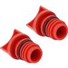 QUARKZMAN 0,7 Olio Spina Connettore Aria Compressore x 2pz Maschio Filettatura Industriale Plastica Olio Cappuccio Tappo per Aria Compressore, [Rosso]