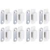 DTGN 28x10mm(Lxw) Chiusura Magnetica a Tocco - 8pz - Ideale per Mobili, Cassetti, Armadietti Cucina - Chiusure con Chiusura Magnetica in Plastica - Bianco