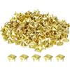 QUARKZMAN 80pz Rivetti a Piramide Quadrata, 6mm Chiodi a Quattro Punte, Borchie in Rame Stile Punk Rock per Abbigliamento Borsa Pelle Scarpe (Oro)