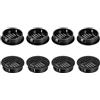 QUARKZMAN 8Pz 35mm/1.38 Griglia di Ventilazione Rotonda, Griglia Aerazione in Plastica, Griglia Aerazione Tonda con Fori a Maglie per Bagno Cucina Armadio Guardaroba, Nero