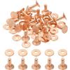 PATIKIL 9x3.3x9mm Borchie per Abbigliamento, 100 Set di Borchie per Abbigliamento e Rivetti in Pelle Borchie e Rivetti in Rame Fissaggio in Metallo per Giacca in Pelle Artigianato Tessuti