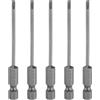 QUARKZMAN 5pz SL2,5 Punte per Cacciavite a Taglio Magnetica 2,5mm S2 Punta Cacciavite a Testa Piatta Acciaio 1/4 Grado Industriale Gambo Esagonale 3 Lungo per Rimuovere Viti Fissaggio