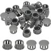 PATIKIL Tappi Copriforo, 48Pz 3/5(15mm) Tappi per Fori in Plastica Copriforo a Vite Scrivania Fibbia Bloccaggio Inserto per Mobili Fori Armadio Cucina, Grigio