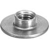 QUARKZMAN Dadi a T M6, 24 Pezzi in Acciaio Al Carbonio, Base Rotonda Saldabile con Foro Passante, Altezza 6mm, Inserto Filettato Femmina