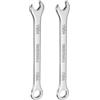 QUARKZMAN 2 Pezzi Chiave Combinata Sottile 15/64 Acciaio Inossidabile 30Cr13 Temprato Lucidato Mini Chiave Combinata Con Offset 12-Punti Box End e Estremità Aperta Angolata a 15°