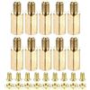 YOKIVE 10 Set Ottone Esagonale Filettato Spaziatore Vite Dado Kit, Spaziatore con Femmina-Maschio Filettatura | Sollevamento PCB Scheda, Ottimo per Industria Elettronica (M4 11+6mm)