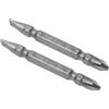 Kozelo 2pz Doppia Terminato Punte - [2.5 x H1/4 x PH2/SL6] Magnetico Phillips e Scanalato Cacciavite per Pneumatico o Potenza Strumento Uso S2 Acciaio