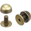 QUARKZMAN Rivetti a Vite, 8 Sets Rivette a Punta Rotonda 8x5mm Rivetti per Cuoio in Pelle Vite di Rilegatura per Borse in Pelle Fai-Da-Te per Borse Cinture Artigianato Pelle, Tono Bronzo