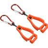 PATIKIL Guanto Protezione, 2pz Guanti Afferra Cattura Evita Perdita Gancio Clips Supporto Caschetto Appeso per Costruzione Laboratorio, Arancione