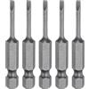 QUARKZMAN 5pz SL2,5 Punte per Cacciavite a Taglio Magnetica 2,5mm S2 Punta Cacciavite a Testa Piatta Acciaio 1/4 Grado Industriale Gambo Esagonale 50mm (2) Lungo per Viti