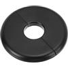 PATIKIL Flangia Divisa a Parete, 23,5mm Copriforo con Piastra Autoadesiva Rotonda in ABS Copri Tubi Termosifoni Copertura per Decorazione Rubinetto Tubo Acqua Bagno Cucina, Nero