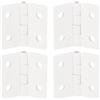 QUARKZMAN 4pz Cerniere Acrilico 1,2 x 1,34 Pollici Pieghevoli Mini Hardware per Piano Scatole Custodie Bianco