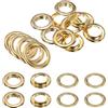 QUARKZMAN 10Set Passanti Occhielli 20mm 4/5 Pollice Kit Ottone Con Rondelle Per Tessuto Tenda Teli Cintura In Pelle Scarpe Borsa Fai Da Te, Oro