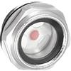 PATIKIL 1/2PT Maschio Filettato Olio Liquido Livello Indicatore Mirino Vetro, Alluminio Lega con O-Ring per Aria Raccordi Compressore