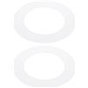PATIKIL 3.2 ID 4.9 OD Anello di Finitura in Plastica, 2 Pz Anelli di Finitura per Luci a Soffitto Copertura Circolare Opaca per Illuminazione, Traslucido Bianco Opaco