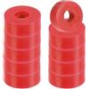 PATIKIL Distanziatore Multiuso Gomma 20pz 0.98OD 0.39ID 0.39T Neoprene Rotondo Antivibrazioni Isolatori Cuscinetti Isolanti Gomma Boccole Rondella Bulloni HVAC Accessori Auto Rosso