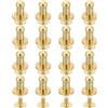 QUARKZMAN 16Pcs Testa Sferica Chiodo Rivetto Posteriore 4mm Testa Rotonda Bottone Nipple Rivetti in Pelle per Fai Da Te Artigianato in Pelle Borse Scarpe Cintura Riparazione, Oro Chiaro