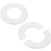 M METERXITY Flangia a Parete Divisibile 3/76mm OD ABS Bianco 2Pz | Tubo Piastra ABS Rotonda, Autoadesiva Copritubo, Per Tubi Dell'Acqua Rubinetti