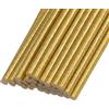 Rebower Caldo Colla Stick Mini Adesivo Caldo Sciogliere Colla Pistola Stick, [per Arte, Artigianato, Fai da te, Cartoncino Creazione] - 0,27 x 4/Glitter Dorato/30 Pz