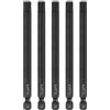 QUARKZMAN 5pz Chiave Esagonale per Trapano 6mm (H6) Metrico 1/4 Attacco Esagonale 4 (100mm) Lunghezza Acciaio S3 Punte Avvitatori Magnetici di Impatto