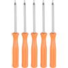 QUARKZMAN 5pz Cacciavite Torx T8H 4 Lunghezza Acciaio Carbonio Non Magnetica Sicurezza Stella Cacciavite Precisione Testa 6 Punte Manico Antiscivolo per Riparazione Elettrodomestici, Giallo