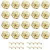 METALLIXITY Blocco Chiusura Gancio (21mm x 20mm) 20pz, Ferro Cerniera Chiusure - per Armadi Scatole Valigie, Dorato