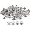 QUARKZMAN 100 Set di Rivetti in Pelle, Rivetti a Vite per Cuoio Chicago 8x6mm in Metallo per Riparazione Fai da Te Artigianato in Pelle Borse Cinture Scarpe, Tono Argento