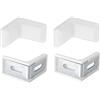 DTGN 29x29x18mm(LxWxH) Plastica Angolo Supporti -4pz - per Mobili Riparazione - 2 Fori L Forma Destra Supporto Angolare - Bianco